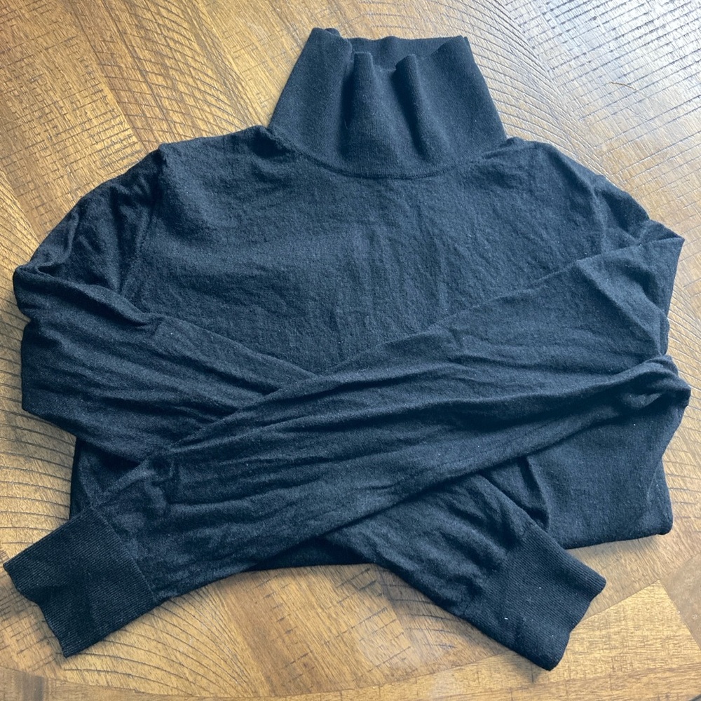 Theory Black Knit Turtleneck